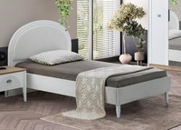 Elegantes Bett Modernes Design Weiß Erholsamer Schlaf Stilvolles Ambiente