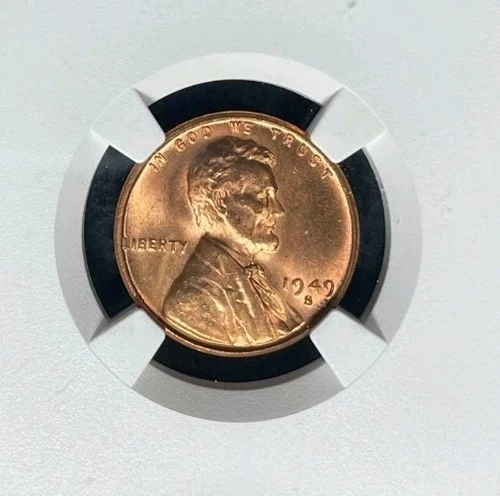 1949-S LINCOLN WHEAT CENT ~ NGC - MS 66 RD  ~BEAUTIFUL COIN~ REF#02-055