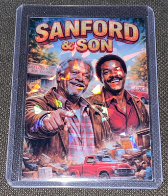 #ad Sanford amp; Son Custom Holographic Refractor Fan Poster Card $7.99