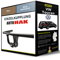 Starre AnhäNgerkupplung für VW Touran 05.2015-Jetzt Typ 5T1 Auto Hak NEU