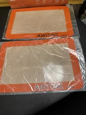 Silicone Baking Mat for 1/8 Sheet Pan, Eighth Non-Stick Silicone Baking Sheet...