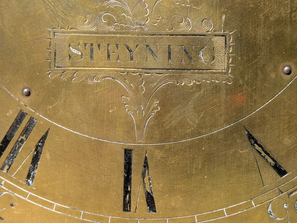  Rich Longhurst  1700's Long Case Clock Movement Steyning Eng *Parts Only* - Image 3 of 4