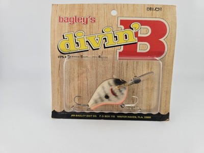 Bagley All Brass Diving B1 in Crayfish On Natural Balsa (CN)  Vintage/NOS 