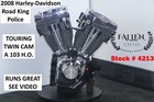 2008 Harley Touring Police Twin Cam A 103 H.O. Engine Motor SEE VIDEO #4213