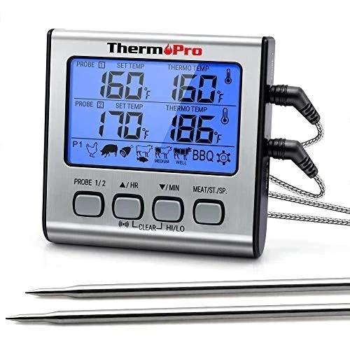 TP17 Digital Meat Thermometer Cooking Grill BBQ Thermometer with Dual
