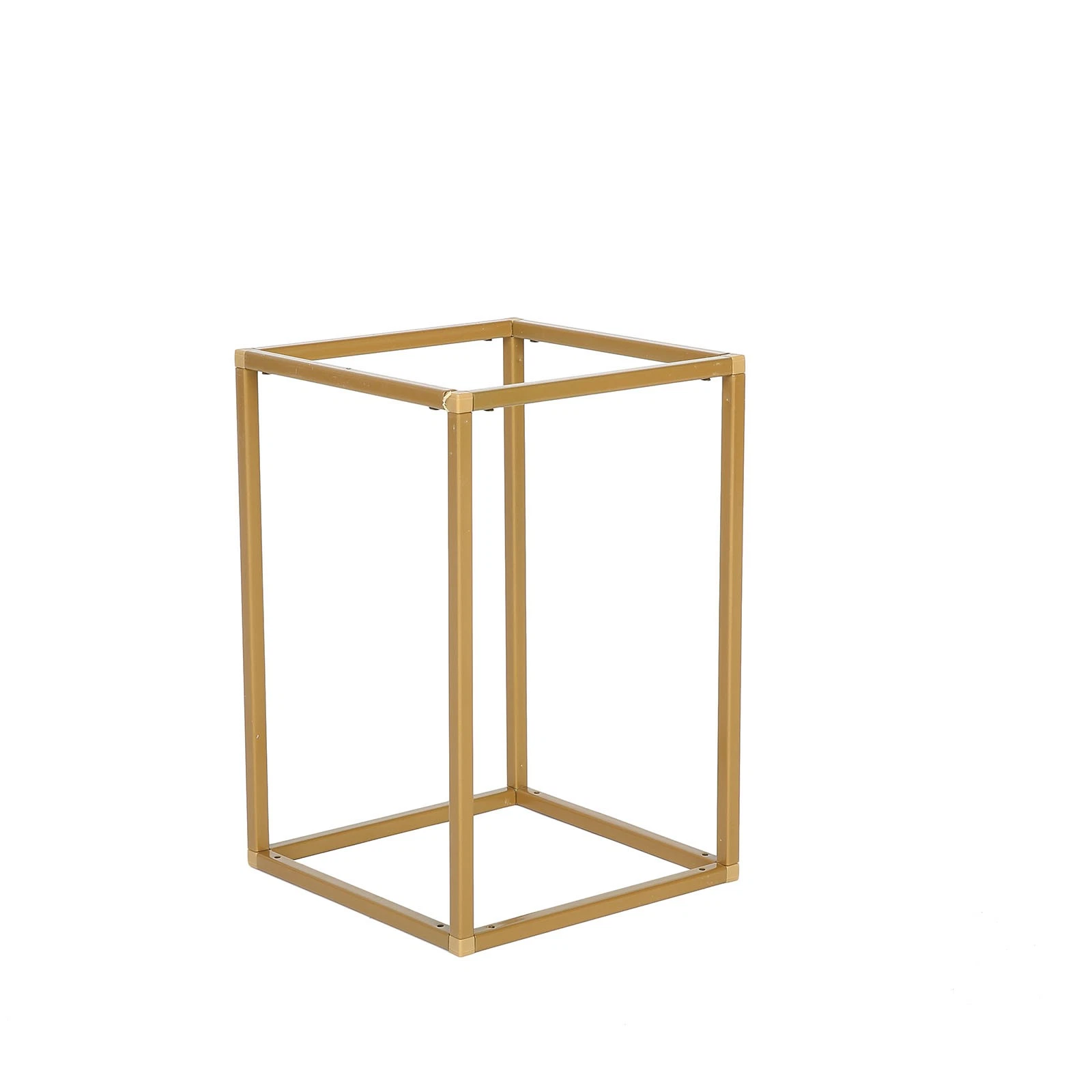 2 pcs 12" tall Matte Gold Geometric Metal Stands Wedding Flower Vase Holders