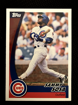Sammy Sosa Topps Cubs Outfield Baseball Card 2002 | eBay