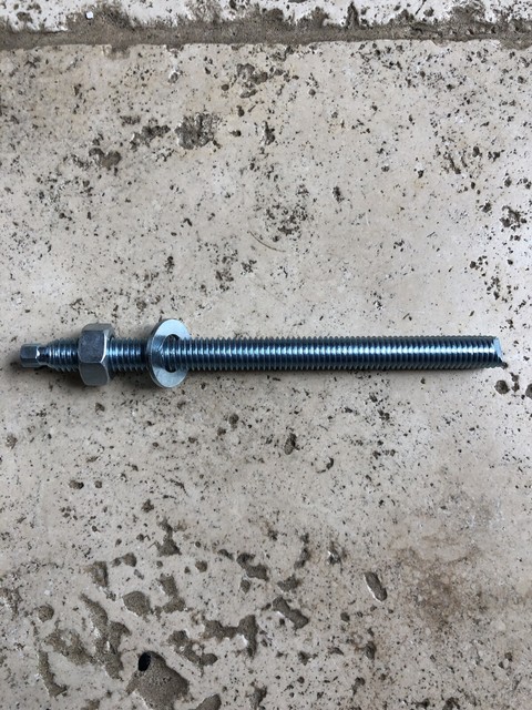 DEWALT 10x Zinc Plated Chisel Point Chemical Anchor Threaded Rod Bar ...