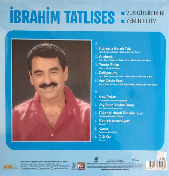 ibrahim Tatlıses- Vur Gitsin Beni Yemin Ettim LP (Vinyl Record