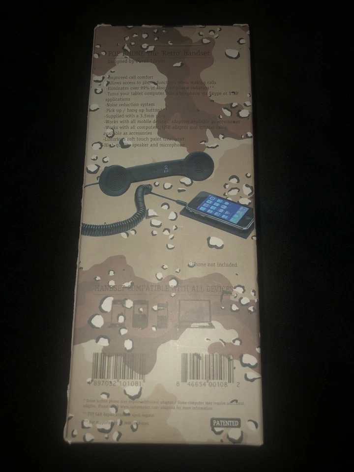 Native Union Pop Phone Camo Desert Retro Handset iPhone Compatible + Devices NIP - Image 4 of 4