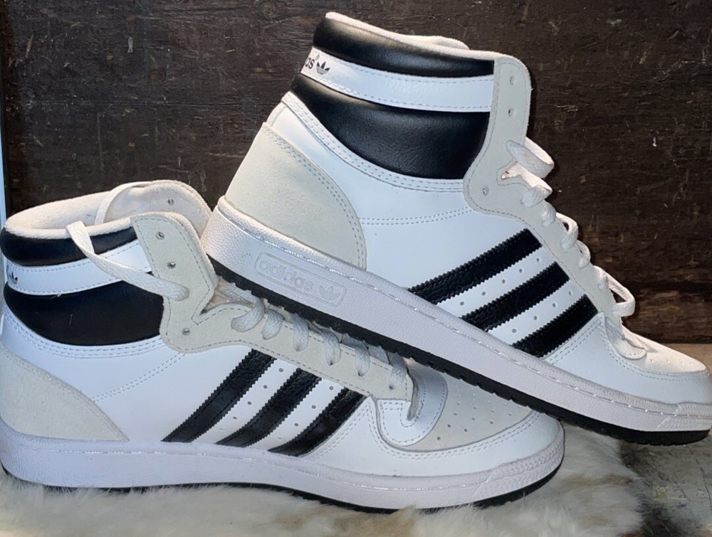 Adidas Mens Top Ten RB Black/White Basketball Shoes Sneakers Size 11.5 GX0741
