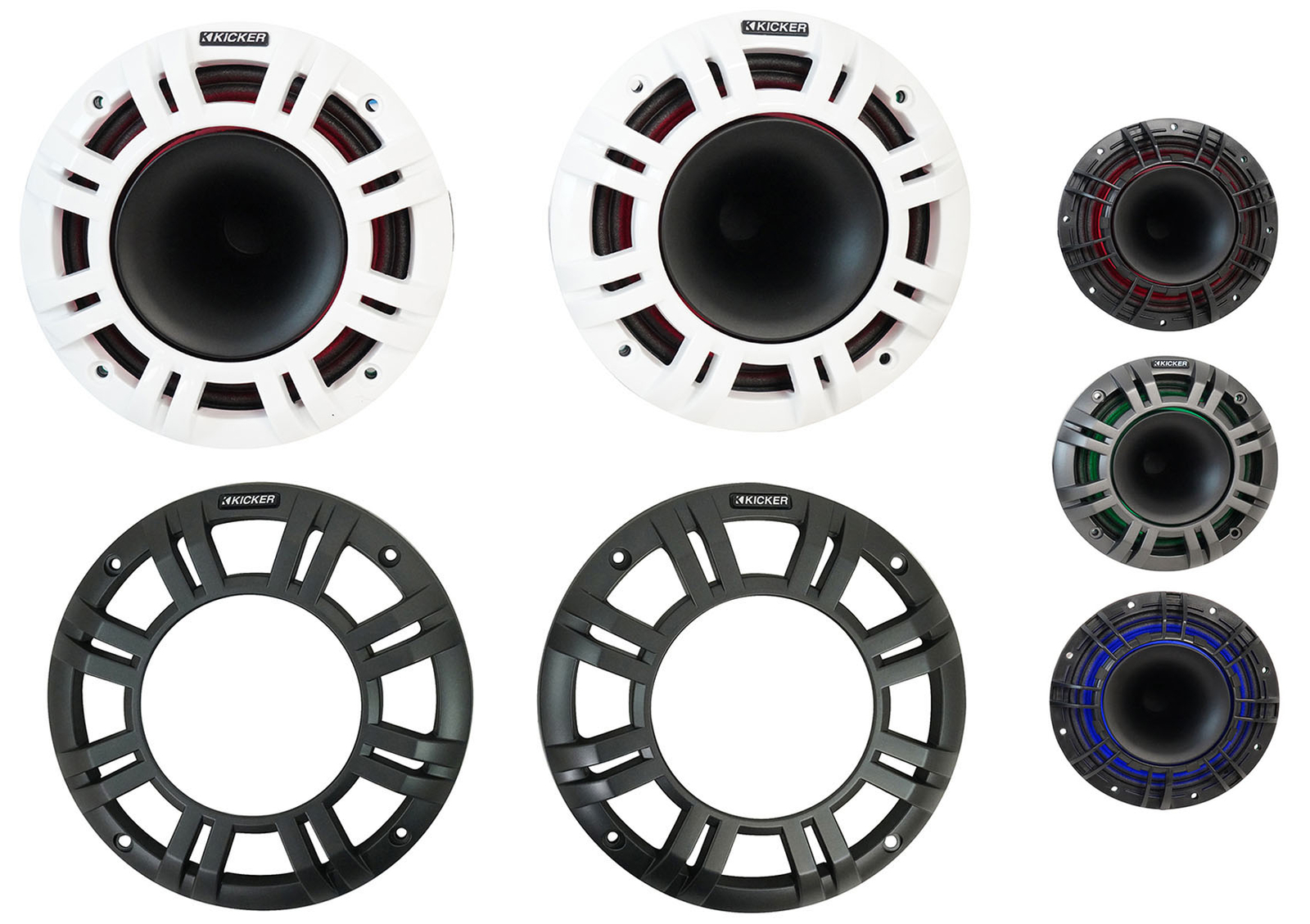 2 Морские лодочные колонки KICKER 48KMXL654 мощностью 300 Вт 65 Вт 2-канальный усилитель Комплект усилителей