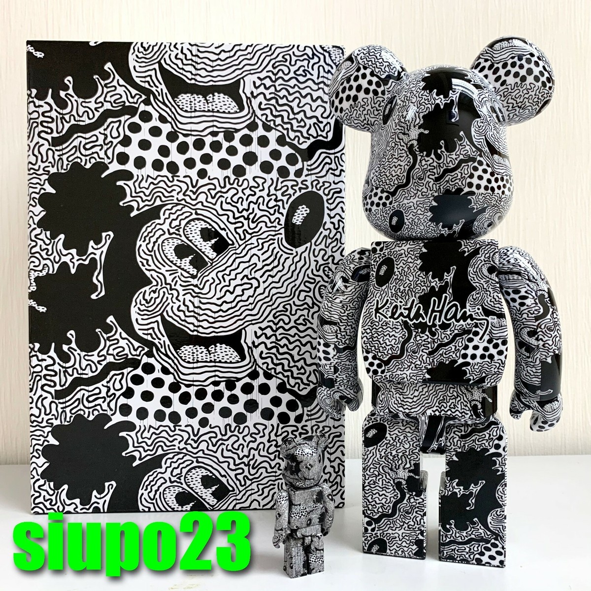 Medicom 400% + 100% Bearbrck ~ Keith Haring x Disney Mickey Mouse
