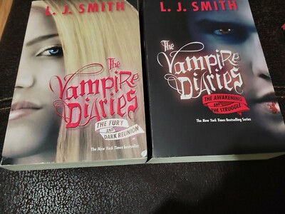 The Vampire Diaries - 2 Book Lot   L.J. Smith - Young Adult Series - CW TV Show