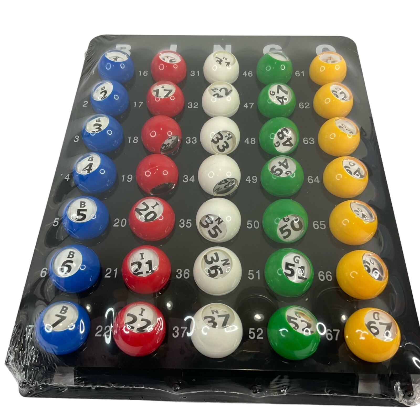 7/8" MultiColor Replacement Bingo Balls with Easy Read Window for 9