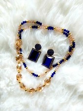 Trendy, versatile and Luxury bead necklace and earrings- Party ready pieces