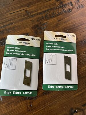 2 Ea-GateHouse Deadbolt Strike - Oil Rubbed Bronze. #0211520