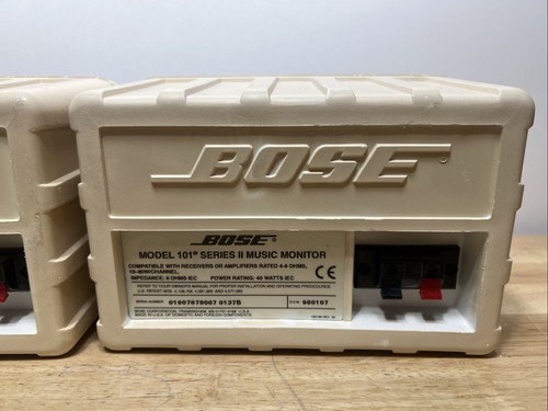 Bose Model 101 Music Monitor Set of 2 Loud Speakers White EXCELLENT CONDITION - Picture 7 of 10