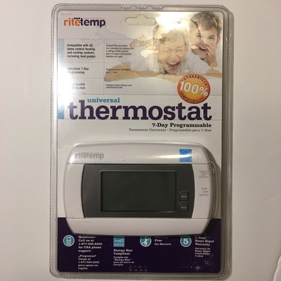 Rite Temp 6030 Universal Thermostat 7 Day Programmable Large Touch