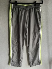 Nike Kids L 12-14 Gray Windbreaker Lined Elastic Waist Pants