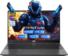 NIMO 15.6 Laptop Intel 6 Core i3-1215U 4.4GHz 32GB RAM 1TB SSD Windows 11 Wifi 6