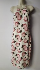 Timing Womens Dress Cream And Roses Size Medium 