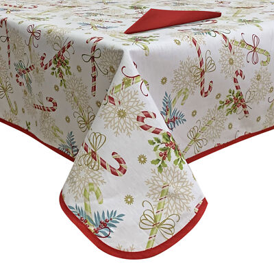 Christmas tablecloth table service + napkins Preziosa Home 24 places 6423