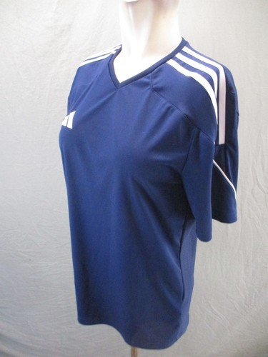 ADIDAS Size 15-16 YRS Boy Blue Stretch Short Sleeve Athletic Workout T-Shirt 648 - Picture 3 of 9