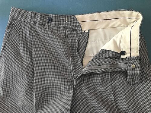 Pantaloni HOUNDSTOOTH anteriori a pieghe taglia 30/33 - Foto 1 di 7