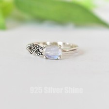 RAINBOW MOONSTONE NATURAL GEMSTONE RING 925 STERLING SILVER JEWELRY RING 3 TO 12