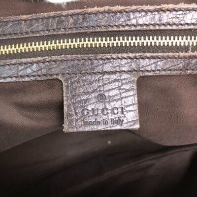 GUCCI Sherry Line Hand Tote Bag Handbag GG Canvas Leather 137396