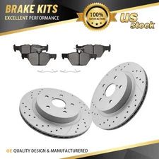 Rear Drilled Slotted Brake Rotors Brake Pads Kit for Subaru Outback Legacy WRX