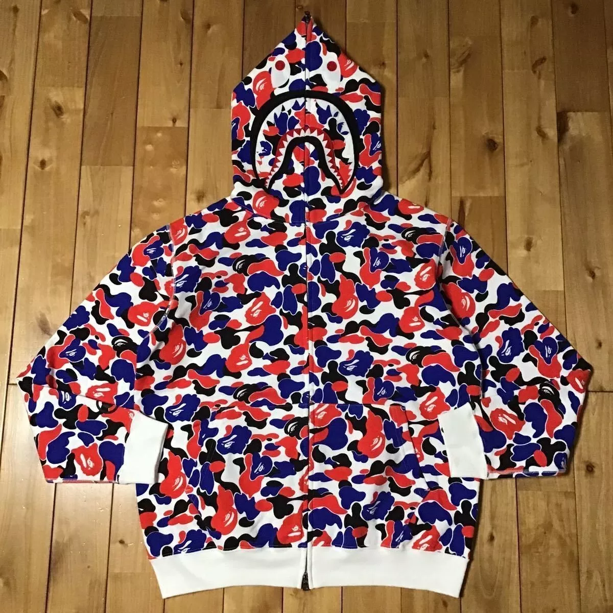 Bape Color Camo Shark Full Zip Hoodie