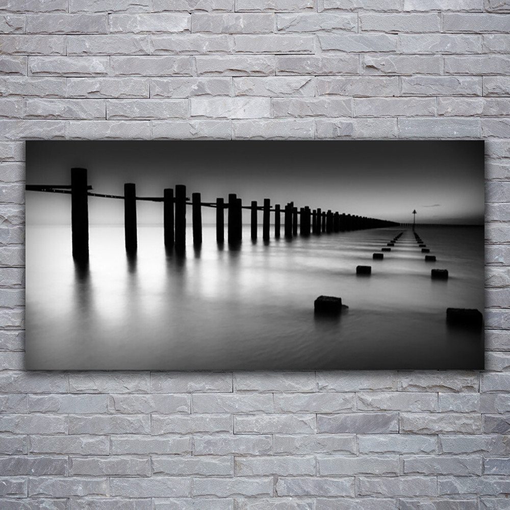 Tableau photo sur toile architecture et brouillard géant 120x60 cm