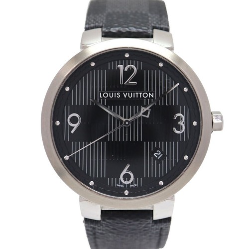 Louis Vuitton Chevalier Snowflow Ring M64903 Obsidian SV925 Size