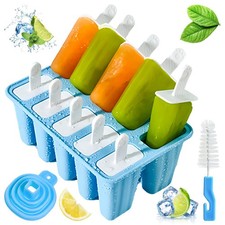 pobugy Summer Popsicle Molds, Material Silicone Mold,Non Small packs, Blue
