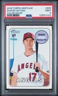 2018 Topps Heritage #600 Shohei Ohtani RC Rookie SSP Color Swap Variation PSA 9
