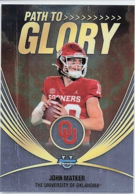 2025 Bowman Chrome U - Path to Glory Pack Fresh John Mateer #PG-20 (RC)