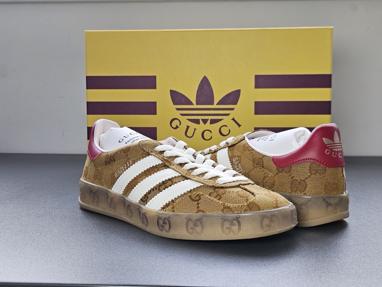 Special Edition Adidas x Gucci Gazelle 36 2/3, 5.5 US, New With Tags image 3