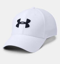 NEW Under Armour UA Blitzing 3.0 Stretch Fitted Cap Hat - White Black - Sz M/L