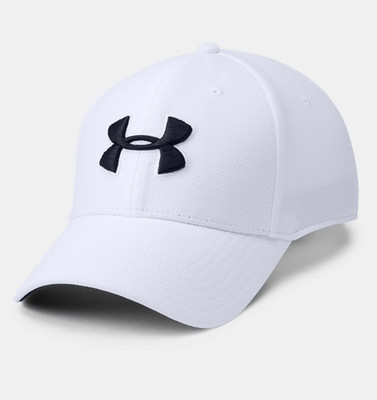 Under Armour UA Blitzing 3.0 Stretch Fitted Golf Hat  - White Black - Sz L/XL
