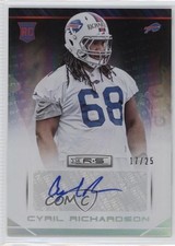 2014 Panini Rookies & Stars 17/25 Cyril Richardson #123 Auto 0c2