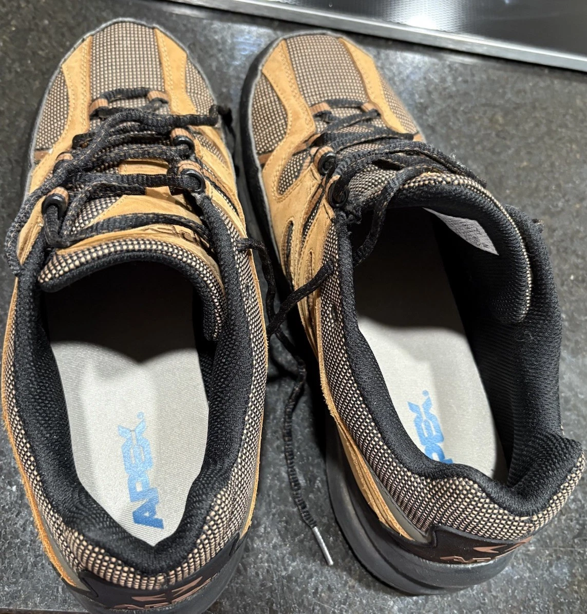 Apex Men's V751 Trail Runner Active Shoe Sierra Brown Nubuck Mesh 9.5 Med
