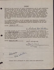 RED SKELTON - DOCUMENT DOUBLE SIGNED 01/21/1947