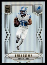 2025 Donruss Elite #15 Brian Branch Sharp Corners, Clean Surface