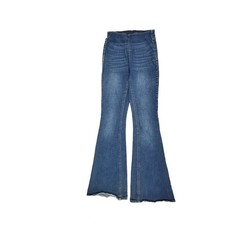 No Boundaries Pull On Flare Women's size 1 Dark Wash Blue Denim Jeans