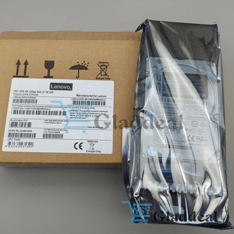 New Lenovo 01PG636 4XB7A14113 1.8TB SAS 10K 12Gb/s SAS 2.5" Hard Drive HDD - Image 2 of 4