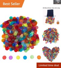 Counting Chips Set   500 Transparent Pieces in 6 Colors for Games  Learning