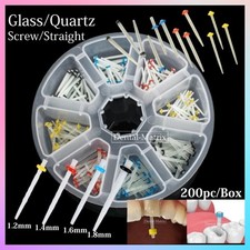 Dental Quartz Glass Fiber Post Straight/Screw  Root Canal Pins All Sizes 1.2-1.8