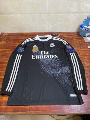 Ronaldo #7 Real Madrid 2014/2015 UCL Long Sleeve Black Jersey